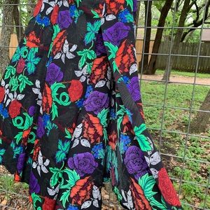 TopShop Floral Skirt with side slit